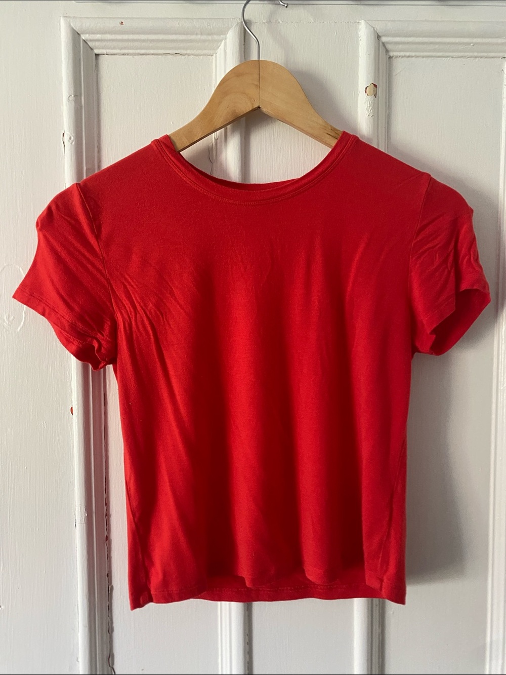 Aritzia Red Short Sleeve Crew Tee